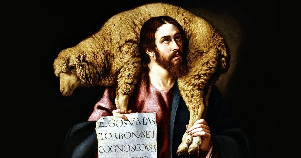 Il dipinto di oggi è “Il Buon Pastore” del pittore spagnolo Cristóbal García Salmerón, 1660 circa, olio su tela 141 x 107 cm, ed è conservato al Museo del Prado di Madrid.