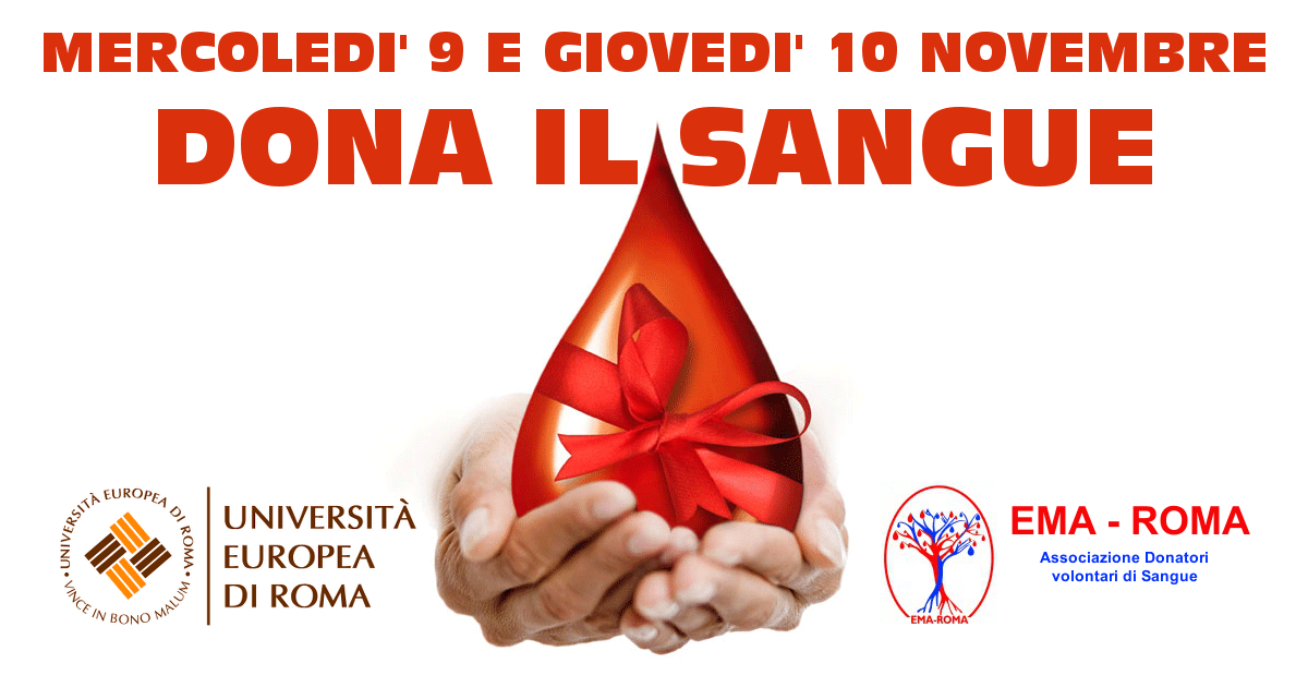 Donazione di sangue all’Università Europea di Roma
