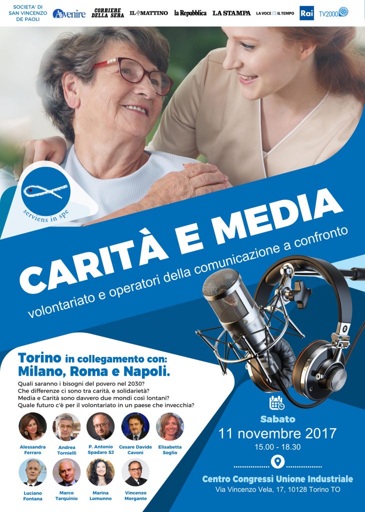 Carità e Media, 11 novembre: le più celebri firme del giornalismo italiano incontrano il mondo del volontariato