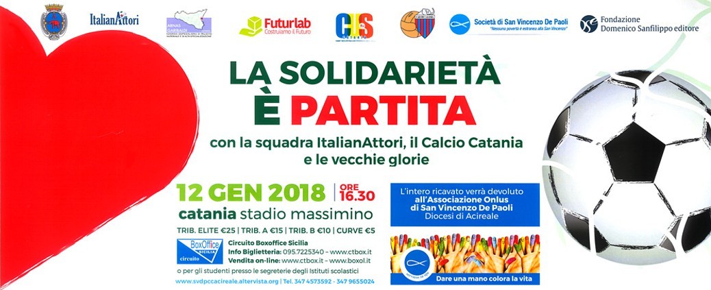 La solidarietà è partita. Catania 12 gennaio 2018