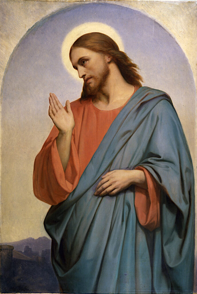 Il dipinto di oggi è: “Cristo piange su Gerusalemme”, 1851, olio su tela, 107,6×73,5 cm, Walters Art Museum, Baltimora, USA