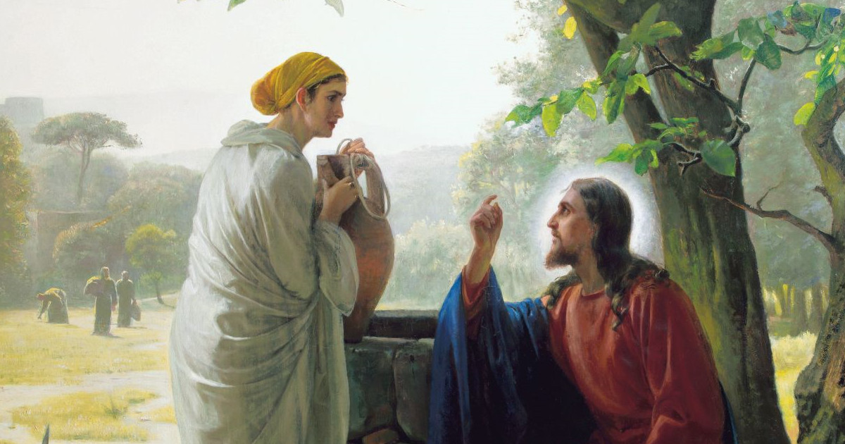Il dipinto di oggi è: “La samaritana al pozzo” di Carl Heinrich Bloch, 1872, olio su tela, cappella di Frederiksborg Palace, Copenhagen