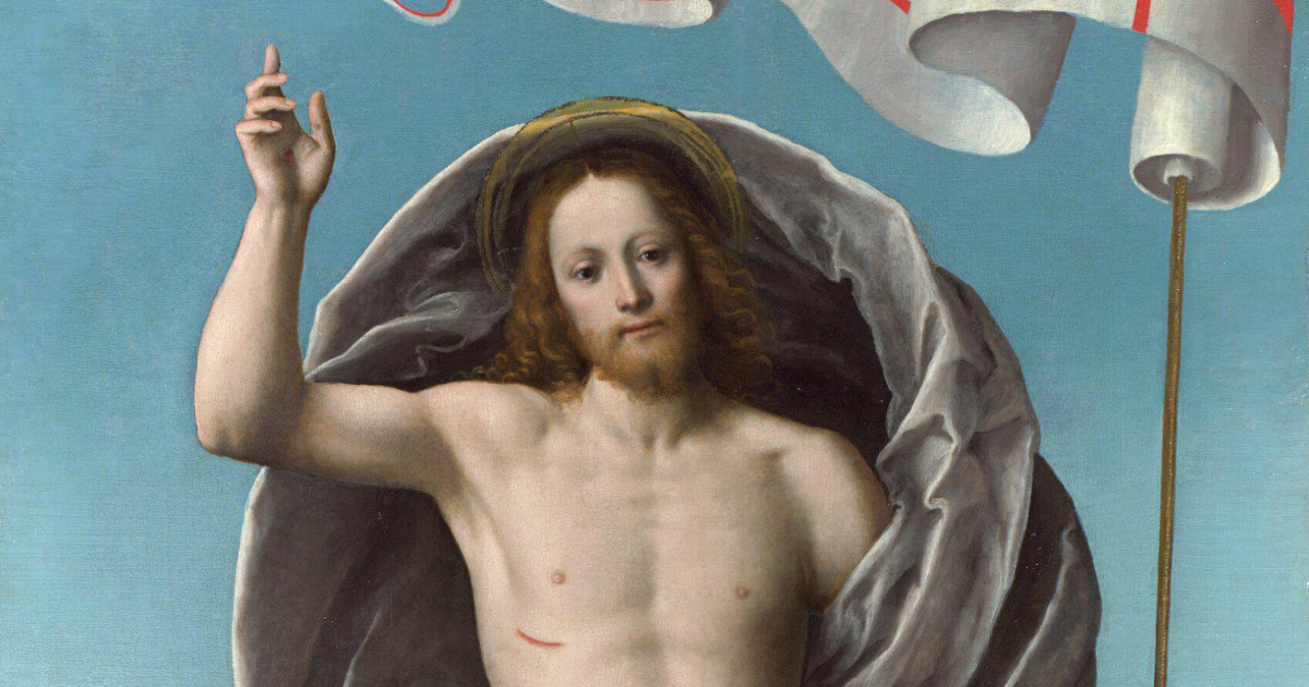Il dipinto di oggi è: “La Risurrezione di Cristo”, di Gaudenzio Ferrari, 1540, olio su tavola, 152.4 x 84.5 cm, The National Gallery, Londra